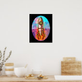 Poster Bateau à fusée dans l'espace (Cuisine)