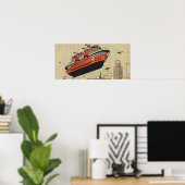 Poster Bateau à hélice de croisière de science-fiction vi (Bureau à domicile)