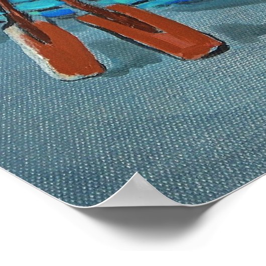 Poster Bateau à rames (Coin)