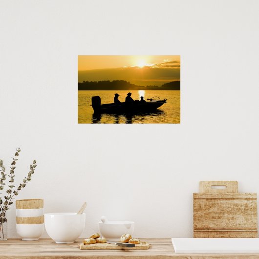 Poster Bateau à Sunrise (Cuisine)