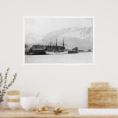 Poster Bateau à vapeur à quai à Seward, Alaska 1916 (Cuisine)