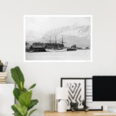 Poster Bateau à vapeur à quai à Seward, Alaska 1916 (Bureau à domicile)