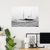 Poster Bateau à vapeur Emerald, début des années 1900 (Bureau à domicile)