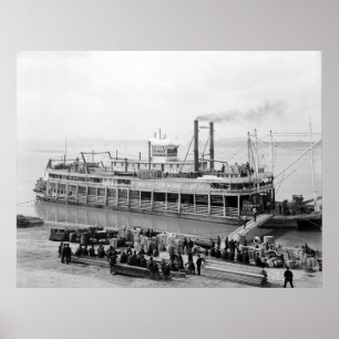 Poster Bateau à  vapeur la Géorgie Lee : 1907