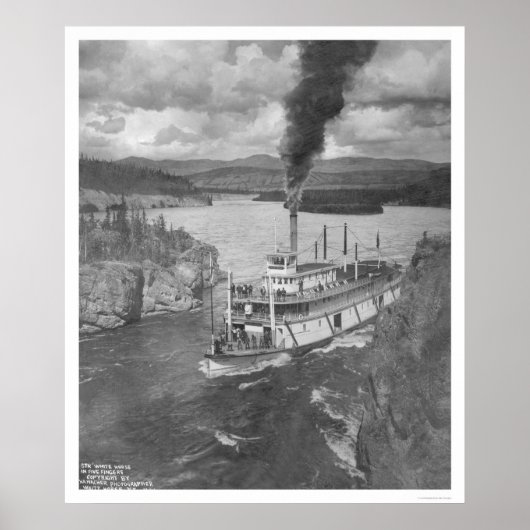 Poster Bateau à vapeur Territoire du Yukon 1920 (Devant)