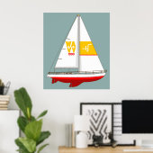 Poster Bateau à voile (Bureau à domicile)