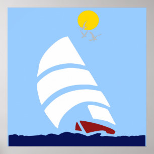 Poster Bateau à voile