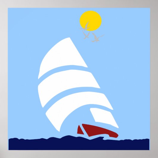 Poster Bateau à voile (Devant)