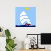 Poster Bateau à voile (Bureau à domicile)