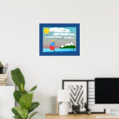Poster (Bateau à voile) (Bureau à domicile)