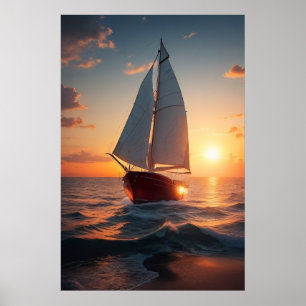 Poster Bateau à voile