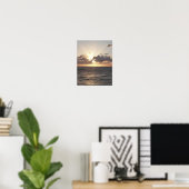 Poster Bateau à voile au coucher du soleil (Bureau à domicile)