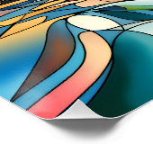 Poster Bateau à voile au lever du soleil (Coin)