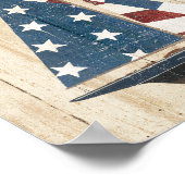 Poster Bateau À Voile Avec Drapeau Américain (Coin)