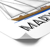 Poster Bateau à voile Chesapeake Bay Maryland (Coin)