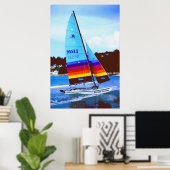 Poster Bateau à voile Cowboy Hobie (Bureau à domicile)