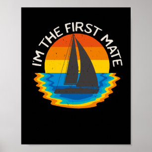 Poster Bateau à voile d'abord Mate Bateau Rétro