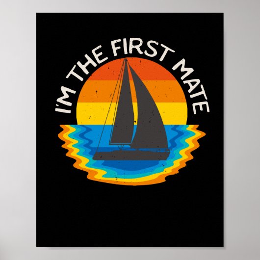 Poster Bateau à voile d'abord Mate Bateau Rétro (Devant)