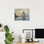 Poster Bateau à voile de Monet Impressionnisme français C (Bureau à domicile)