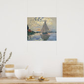 Poster Bateau à voile de Monet Impressionnisme français C (Cuisine)