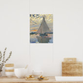 Poster Bateau à voile de Monet Impressionnisme français C (Cuisine)