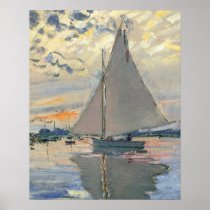 Poster Bateau à voile de Monet Impressionnisme français C