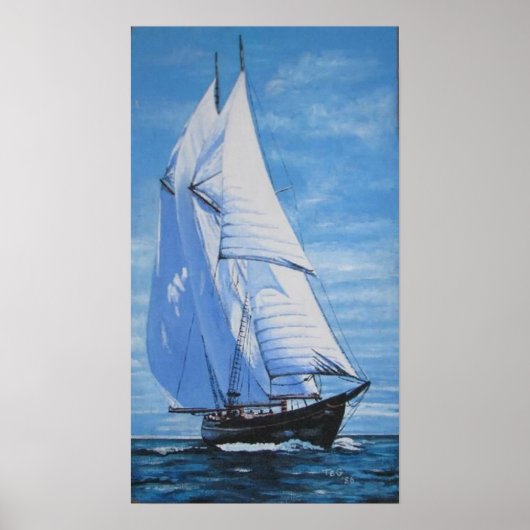 Poster Bateau à voile Lewis (Devant)