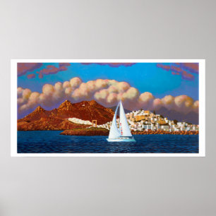 Poster Bateau à voile sur Naxos