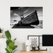 Poster Bateau Abandonné Sur Dungeness Beach (Bureau à domicile)
