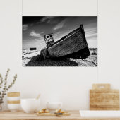 Poster Bateau Abandonné Sur Dungeness Beach (Cuisine)