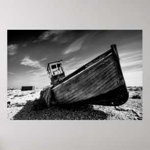 Poster Bateau Abandonné Sur Dungeness Beach