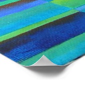 Poster Bateau Abstrait Art Junk contre Deep Blue Sky (Coin)