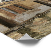 Poster Bateau Alfred Sisley dans les inondations à Port M (Coin)