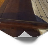 Poster Bateau ancré approchant l'île (Coin)