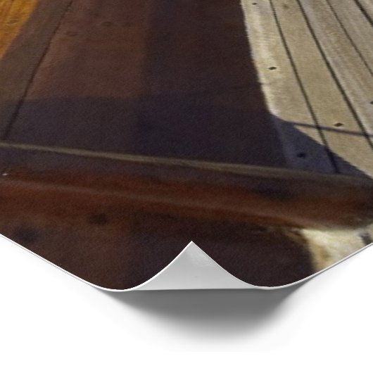 Poster Bateau ancré approchant l'île (Coin)