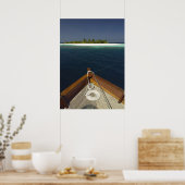 Poster Bateau ancré approchant l'île (Cuisine)