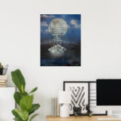 Poster Bateau au clair de lune (Bureau à domicile)