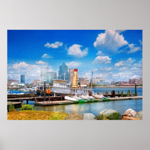 Poster Bateau - Balitimore, MD - Tug à vapeur Baltimore 1