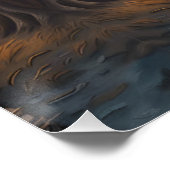 Poster Bateau bleu rustique Matin Sky réflexion (Coin)