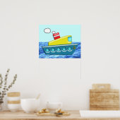 Poster Bateau coloré pour enfants (Cuisine)