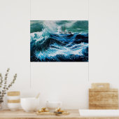 Poster Bateau dans la mer dans la tempête (Cuisine)