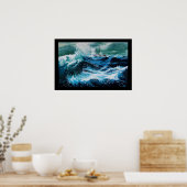 Poster Bateau dans la mer dans la tempête (Cuisine)