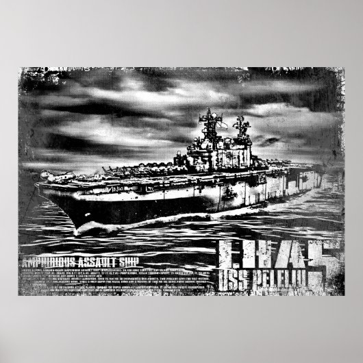 Poster Bateau d'assaut amphibie Peleliu Imprimer (Devant)