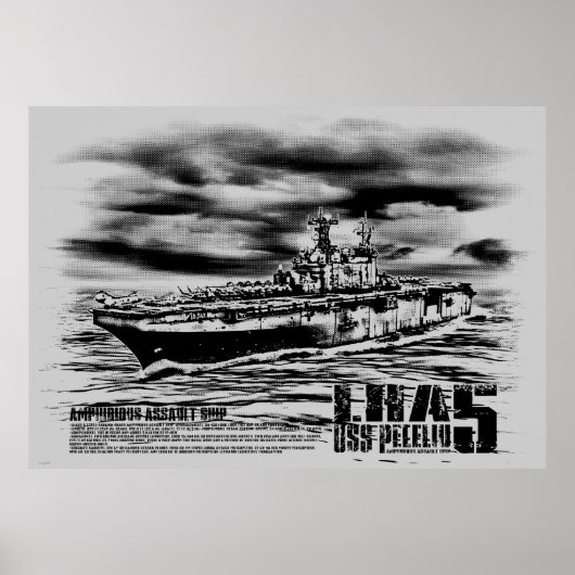 Poster Bateau d'assaut amphibie Peleliu Imprimer (Devant)