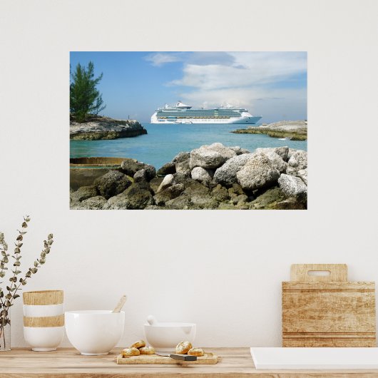 Poster Bateau de croisière à CocoCay (Cuisine)