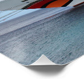 Poster Bateau de croisière AIDAluna amarré au large de l' (Coin)