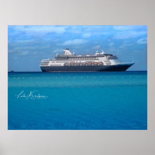 Poster Bateau de croisière dans les Caraïbes (Devant)