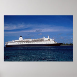 Poster Bateau de croisière, Nassau, Bahamas