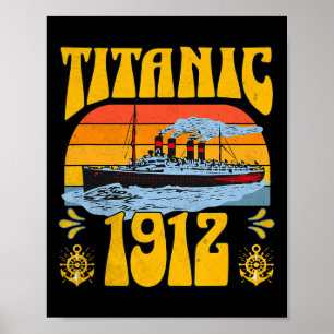 Poster Bateau de croisière paquebot océanique Titanic 191