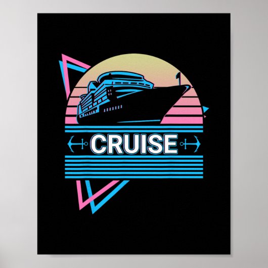 Poster Bateau de Croisière Rétro (Devant)